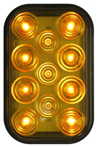 LED Amber Turn Light 5.3 Inch 11 LED Multi-volt 2M Cable