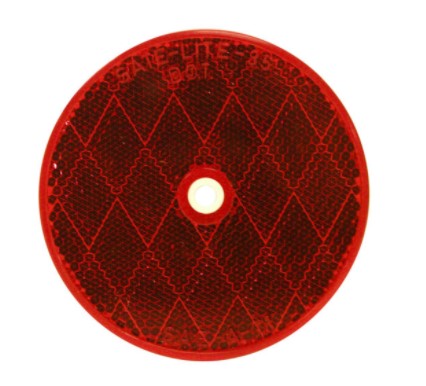 Reflector Red 80mm Centre Screw Mount 2 Pack