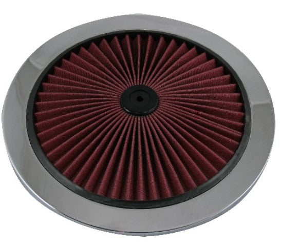 Air Filter 9 Inch Top - Hi Flow Cotton Chrome